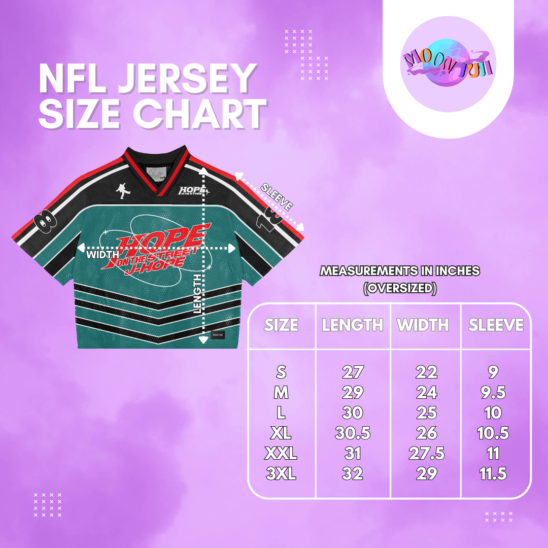 BTS JHOPE HOTS NFL JERSEY BY MOONJUJI