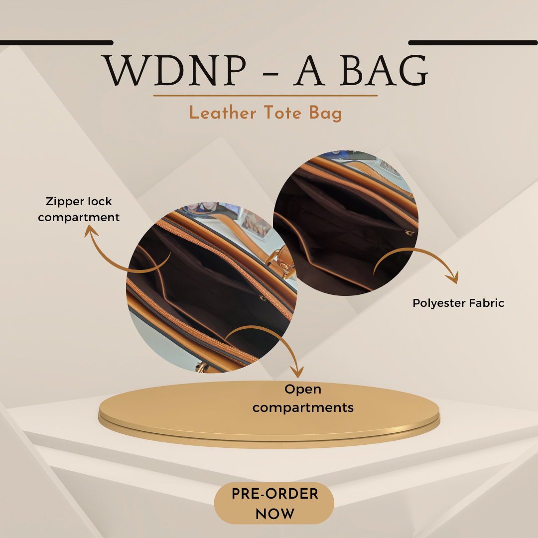 'WE DON'T NEED PERMISSION' Bag Collection WDNP - A - Leather Tote bag